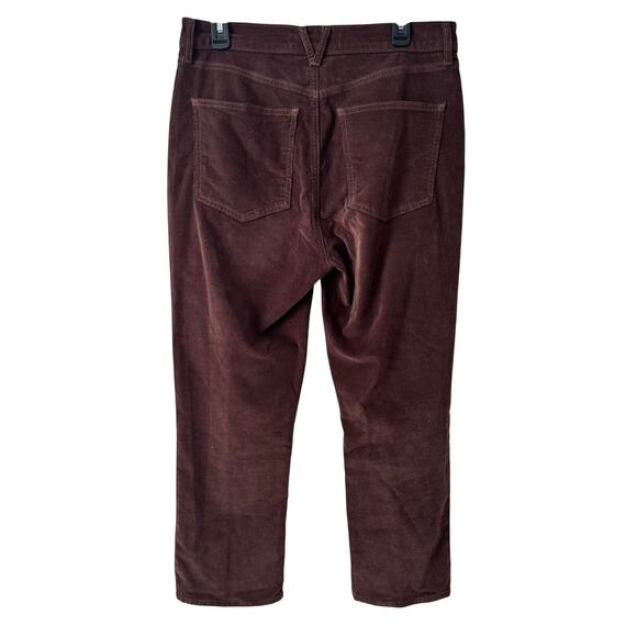 Veronica Beard Carly Kick Flare High Rise Chocolate Brown Corduroy Jean 32 - Picture 9 of 9